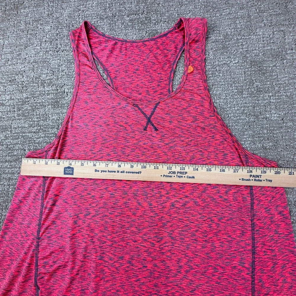Athleta Tank Top Womens M Pink White Set of 2 Racerback Space Dye Mesh Athletic - Picture 6 of 12